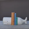 Scout Homewares Cast Iron Whale Bookends In White 1 Scout Homewares Cast Iron Whale Bookends In White