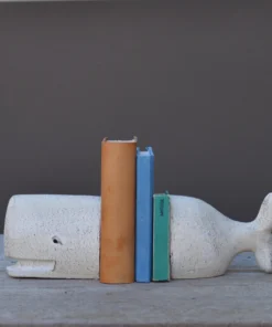 Scout Homewares Cast Iron Whale Bookends In White