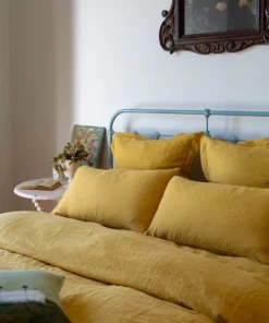 Scout House Scout Portuguese Linen Quilt Cover Set- King - Mustard 13 Scout House Scout Portuguese Linen Quilt Cover Set- King - Mustard