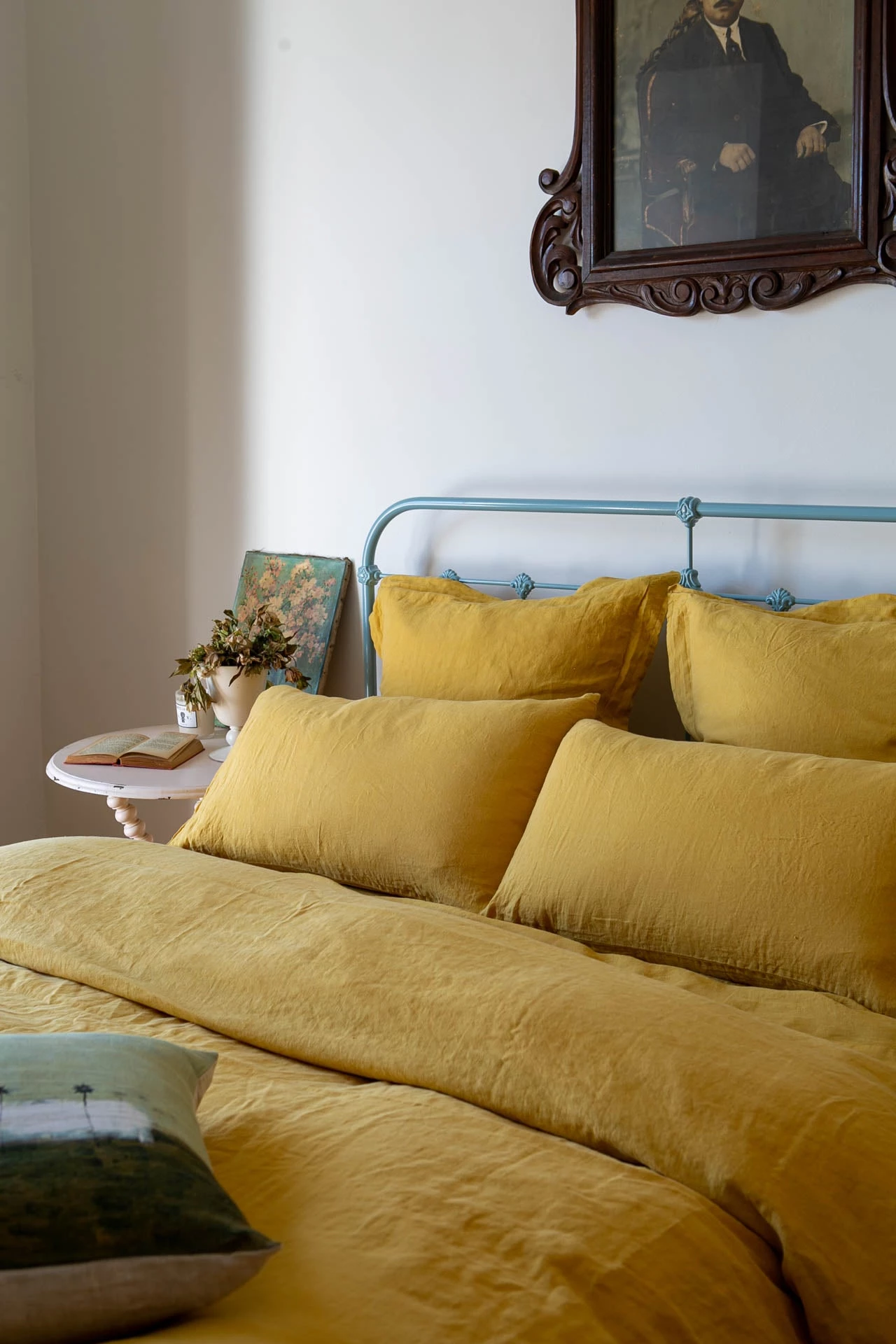 Scout House Scout Portuguese Linen Quilt Cover Set- King - Mustard 8 Scout House Scout Portuguese Linen Quilt Cover Set- King - Mustard