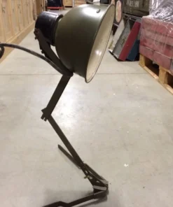 Scout Gifts Vintage Folding Army Table Lamp- Green And Cream Enamel