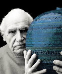 Bitossi Italy Yellow Ceramic Cylinder Vase Gifts