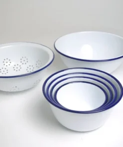 Falcon Enamelware Homewares Falcon Enamel Prep Set With Colander 10 Falcon Enamelware Homewares Falcon Enamel Prep Set With Colander