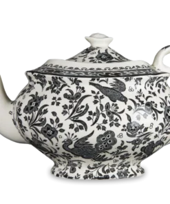 Burleigh UK Black Regal Peacock - Large Teapot