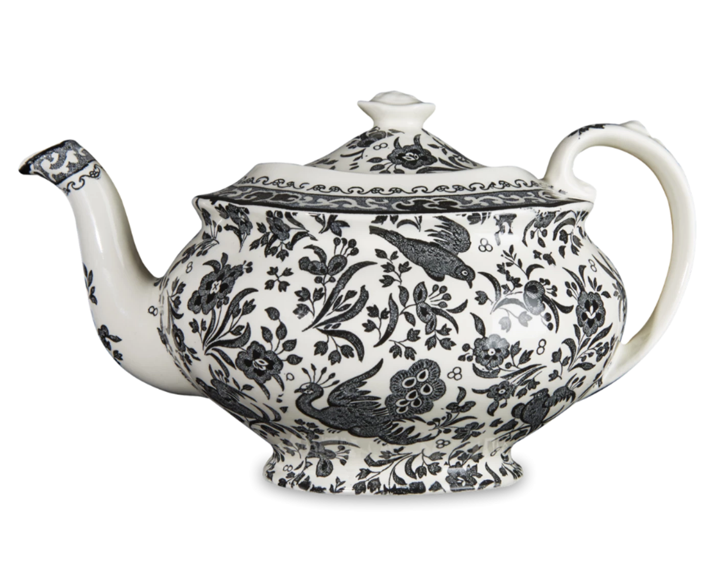 Burleigh UK Black Regal Peacock - Large Teapot 3 Burleigh UK Black Regal Peacock - Large Teapot