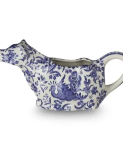 Kitchenware Burleigh UK Blue Regal Peacock- Cow Creamer