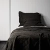 Scout Textiles Portier Cotton Coverlet- Noir