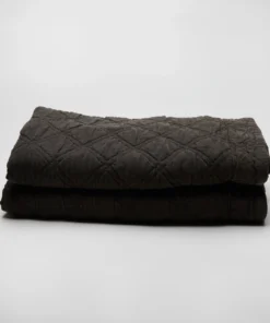 Scout Textiles Portier Cotton Coverlet- Noir
