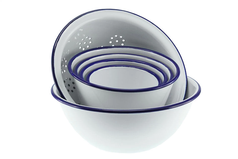 Falcon Enamelware Homewares Falcon Enamel Prep Set With Colander 8 Falcon Enamelware Homewares Falcon Enamel Prep Set With Colander