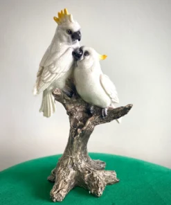 Scout House Gifts Porcelain Cockatoos On Log