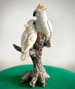 Scout House Gifts Porcelain Cockatoos On Log