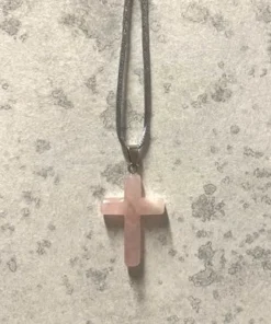 Scout House Homewares Rose Quartz Crucifix Ornament