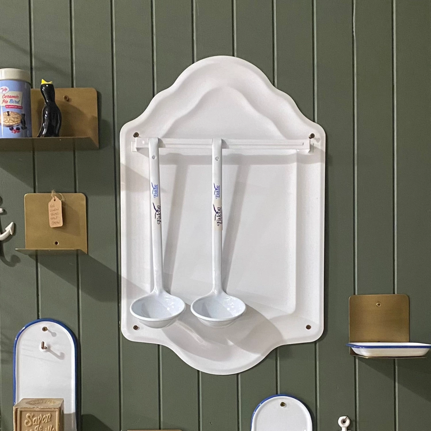 Falcon Enamelware German Enamel Utensil/ Towel Rail 3 Falcon Enamelware German Enamel Utensil/ Towel Rail