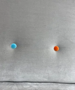 Scout House Vintage French Modular Lounge - Silver Grey With Coloured Buttons Furniture