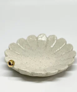 Gifts Bridget Bodenham - Flower Dish Gold Pearl