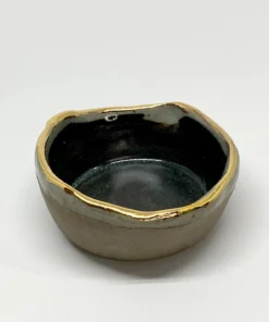 Bridget Bodenham - Salt Pot With Gold Rim