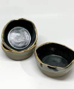 Bridget Bodenham - Salt Pot With Gold Rim