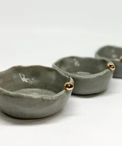 Bridget Bodenham - Salt Pot Grey And Gold Pearl Gifts