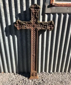 Scout Vintage Cast Iron French Crucifix Alsace Gifts