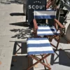 Scout Classic Directors Chair In Les Toiles Du Soleil -NAVY AND WHITE BROAD STRIPE Furniture 1 Scout Classic Directors Chair In Les Toiles Du Soleil -NAVY AND WHITE BROAD STRIPE Furniture