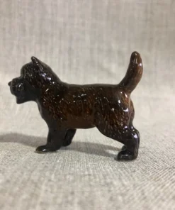 Scout House Ceramic Chocolate Cairn Terrier Miniature Figurine Homewares