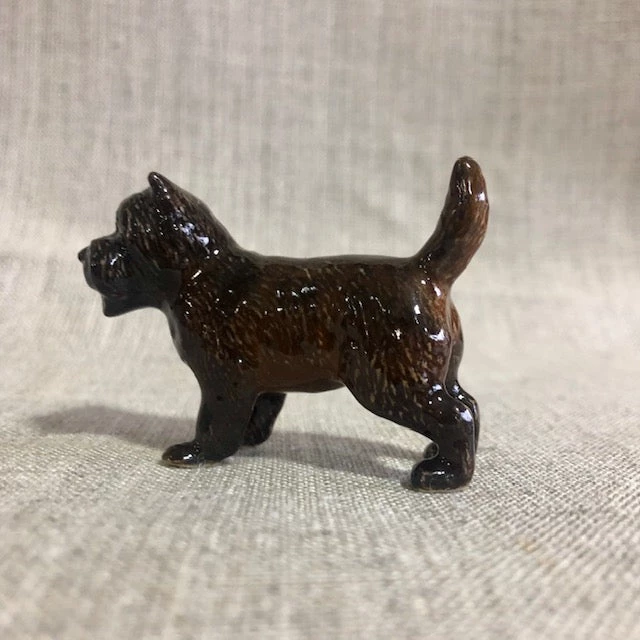 Scout House Ceramic Chocolate Cairn Terrier Miniature Figurine Homewares 4 Scout House Ceramic Chocolate Cairn Terrier Miniature Figurine Homewares