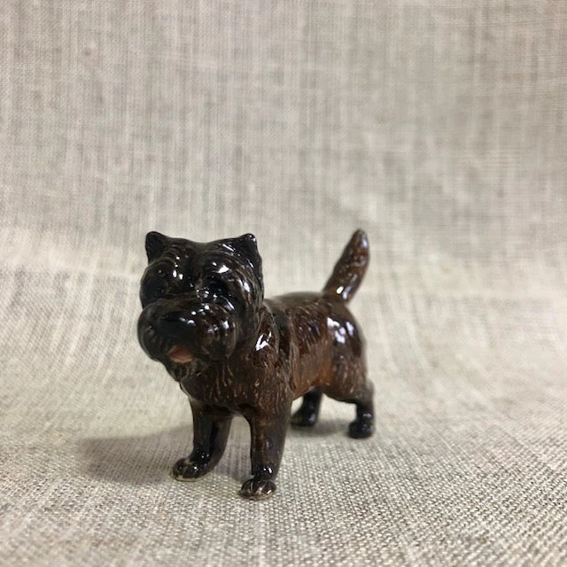 Scout House Ceramic Chocolate Cairn Terrier Miniature Figurine Homewares 3 Scout House Ceramic Chocolate Cairn Terrier Miniature Figurine Homewares