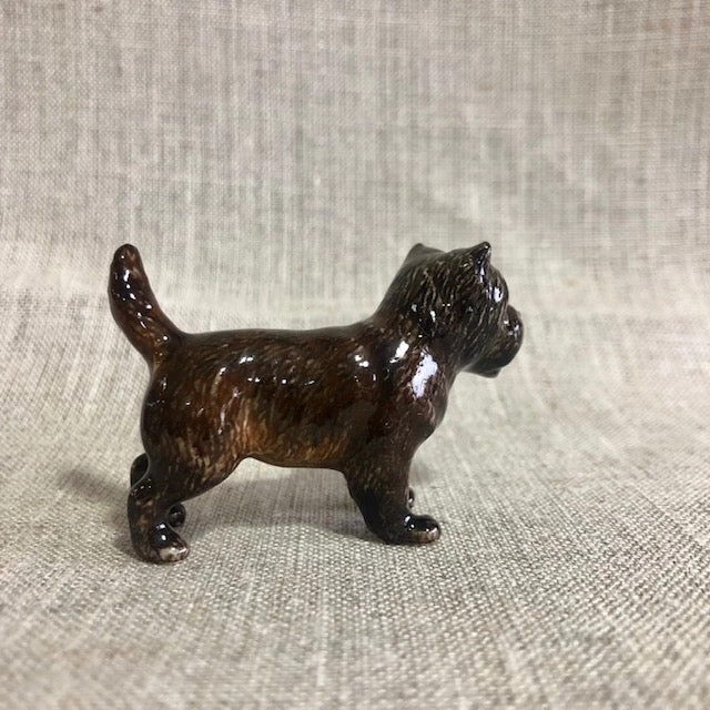 Scout House Ceramic Chocolate Cairn Terrier Miniature Figurine Homewares 5 Scout House Ceramic Chocolate Cairn Terrier Miniature Figurine Homewares