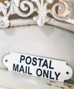Scout House Enamel POSTAL MAIL ONLY Sign Homewares