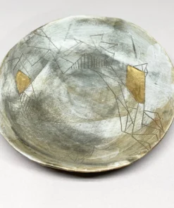 Scout House Gifts Bridget Bodenham Ceramic Bowl Grey And Gold