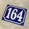 Scout House Enamel House Numbers In Traditional French Deep Cobalt Blue- CUSTOM Gifts 2 Scout House Enamel House Numbers In Traditional French Deep Cobalt Blue- CUSTOM Gifts