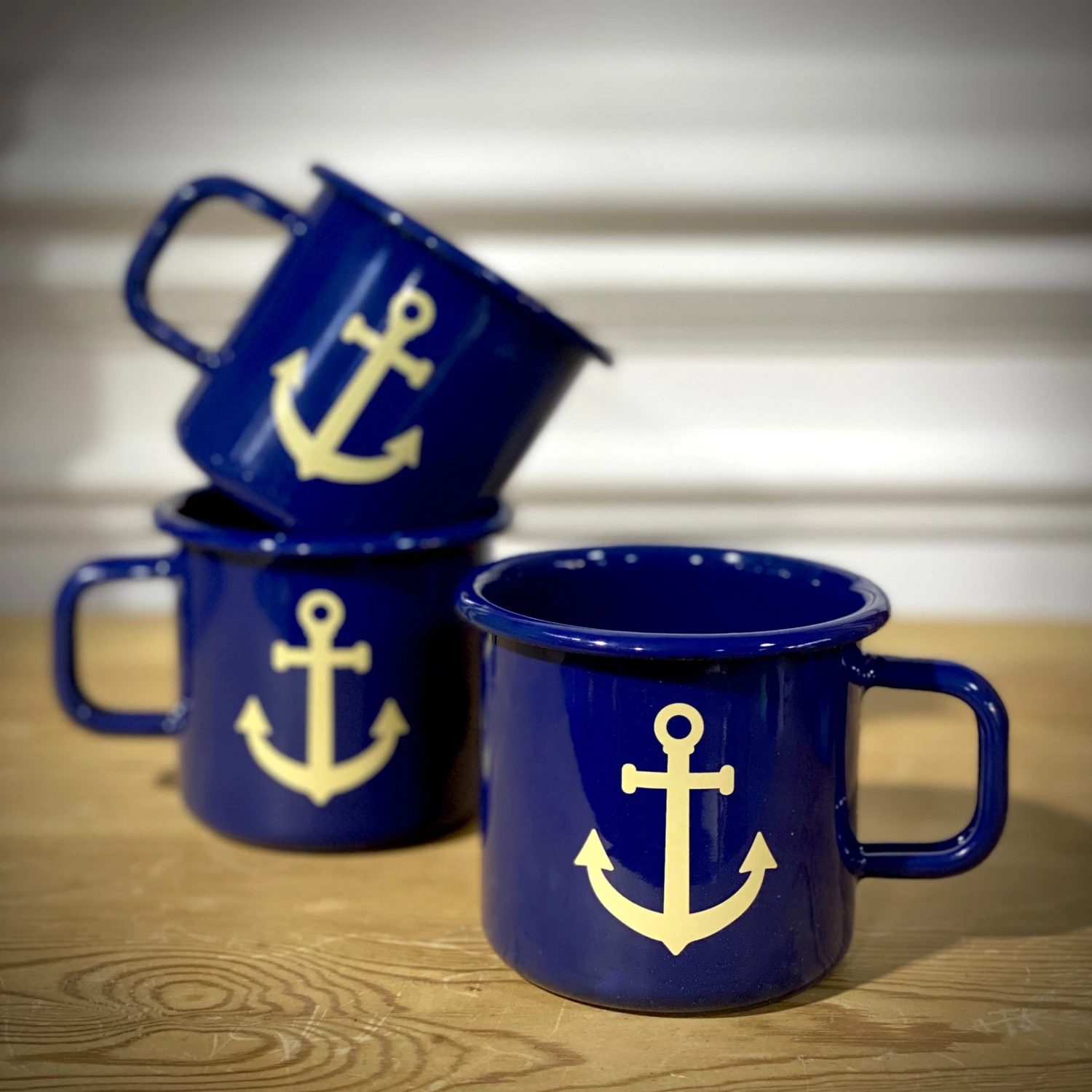 Scout House SCOUT Enamel Mug 350mls - Blue With Anchor Homewares 3 Scout House SCOUT Enamel Mug 350mls - Blue With Anchor Homewares