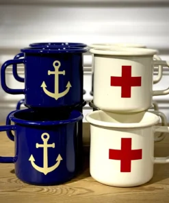 Scout House SCOUT Enamel Mug 350mls - Blue With Anchor Homewares 7 Scout House SCOUT Enamel Mug 350mls - Blue With Anchor Homewares