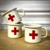 Scout House SCOUT Enamel Mug 350mls - Cream With Red Cross Homewares