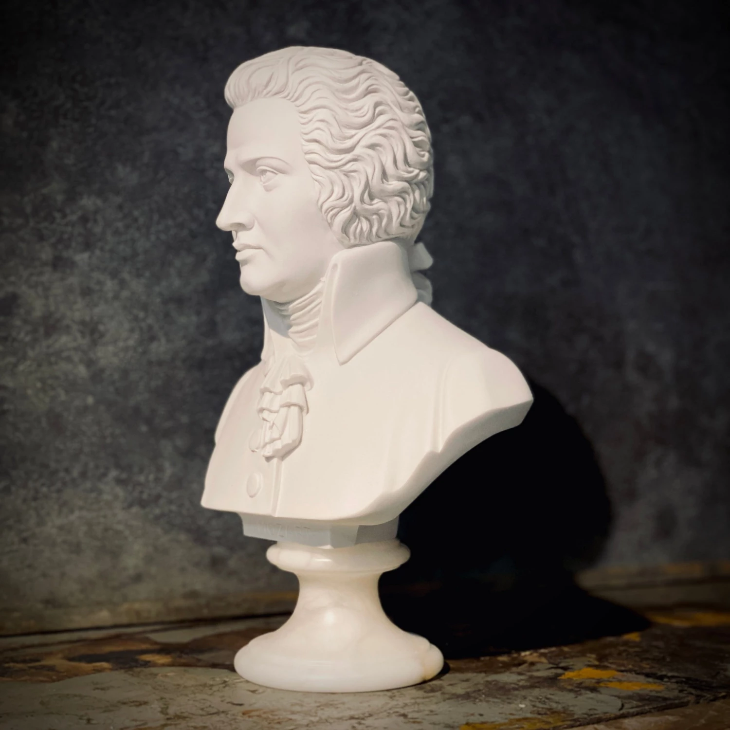 Egregia 30cm MOZART ALABASTER BUST 4 Egregia 30cm MOZART ALABASTER BUST