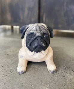 Scout Gifts Nostalgic Wooden Mops Dog Figure - Pug