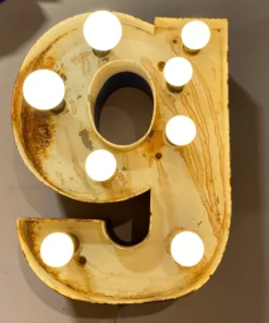 Scout House Vintage Letter 'G' Light Gifts