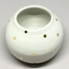 Scout House White Canister With Gold Dots- Bridget Bodenham 2 Scout House White Canister With Gold Dots- Bridget Bodenham