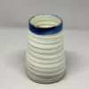 Bridget Bodenham - Small Cylindrical Vase - White And Blue 1 Bridget Bodenham - Small Cylindrical Vase - White And Blue