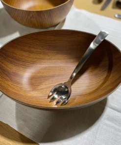 Tomkin Mid Century Modern Wood Veneer Bowl - Oval