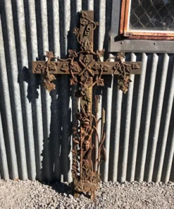 Scout Vintage Cast Iron French Crucifix Limosin Gifts