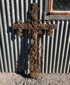 Scout Vintage Cast Iron French Crucifix Loire