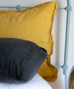 Scout House Scout Portuguese Linen Quilt Cover Set- King - Mustard