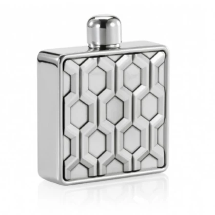Hexagonal Pewter Hip Flask - Royal Selangor 3 Hexagonal Pewter Hip Flask - Royal Selangor
