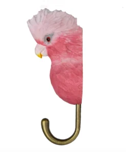 Scout House Hand Carved Wooden Wall Hook - Galah Cockatoo Gifts