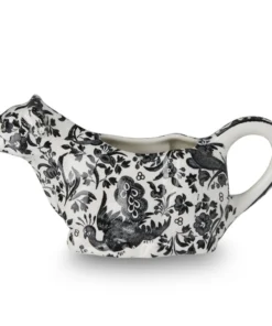 Kitchenware Burleigh UK Black Regal Peacock - Cow Creamer