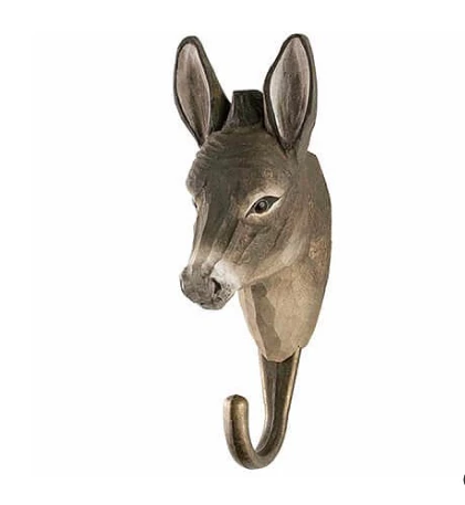 Scout House Gifts Hand Carved Wooden Wall Hook - Donkey 3 Scout House Gifts Hand Carved Wooden Wall Hook - Donkey