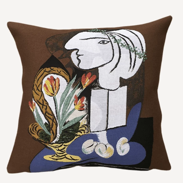 Jules Pansu Gifts Pablo Picasso- Nature Morte Aux Tulipes Cushion - 45 X 45 3 Jules Pansu Gifts Pablo Picasso- Nature Morte Aux Tulipes Cushion - 45 X 45