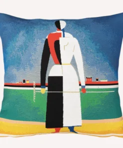 Jules Pansu Kazimir Malevitch - Femme Au Rateau - Cushion - 45 X 45 Gifts