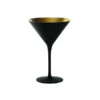 Scout Martini Glass- European Made- Lausitz- Black And Gold